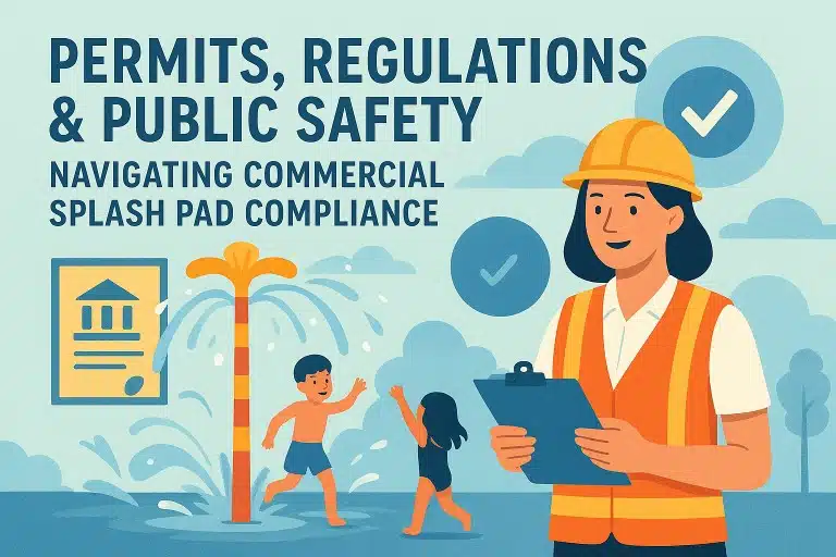 Read more about the article Permits, Regulations & Public Safety: Navigating Commercial Splash Pad Compliance