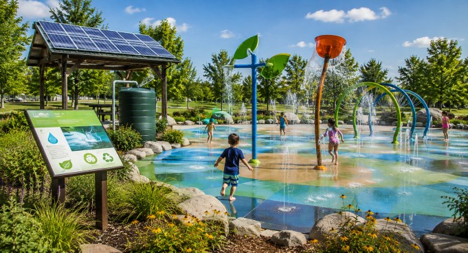 Green Splash Pad Design